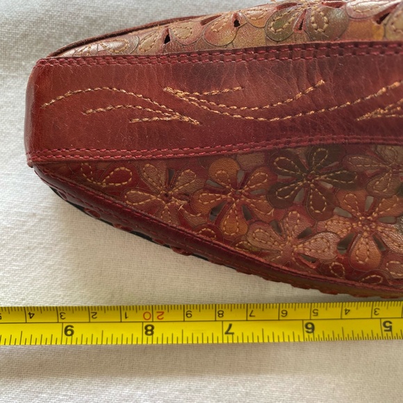 Pikolinos Romana Red/ Green Daisy Leather Spanish Design Mules. Size 7.5-8 - Picture 16 of 16